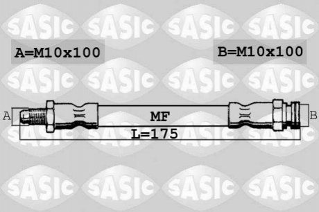 Гальмівний шланг SASIC 6600021 (фото 1)