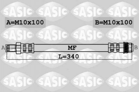 Тормозной шланг SASIC 6604010 (фото 1)