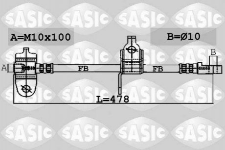 Тормозной шланг - (4419593) SASIC 6606032