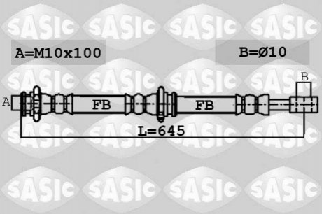 Гальмівний шланг SASIC 6606159 (фото 1)