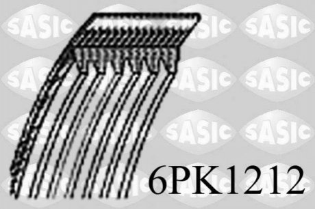Ремінь поліклиновий SASIC 6PK1212 (фото 1)