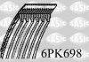 Ремінь генератора 6PK698