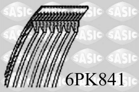 Ремінь поліклиновий SASIC 6PK841 (фото 1)