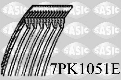 Поликлиновый ремень (SASIC 7PK1051E (фото 1)