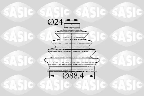 Пыльник приводного вала (набор) SASIC 9004726
