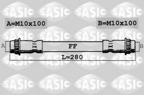 Шланг гальмівний - (480686) SASIC SBH0286