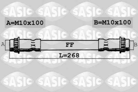 Тормозной шланг SASIC SBH4064 (фото 1)