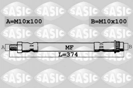 Тормозной шланг SASIC SBH4089 (фото 1)