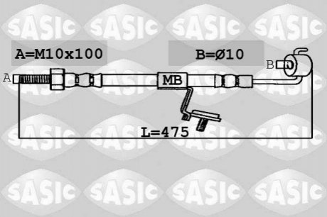 Гальмівний шланг SASIC SBH6320 (фото 1)