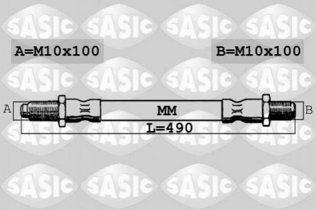 Тормозной шланг SASIC SBH6321 (фото 1)