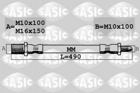 Тормозной шланг - SASIC SBH6347