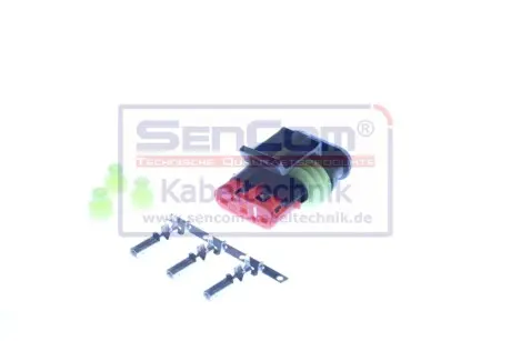 Електричний роз’єм, кількість контактів: 3, ремкомплект, AUDI BMW DAF IVECO MAN MB MERCEDES RVI SEAT SKODA VOLVO VW FIAT PANDA 02.12 SenCom CS20450