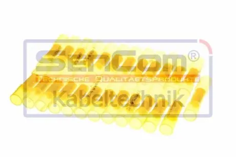 Конектори дротів, комплект: так, кіл-ть в наборі 25, дріт: 2,5-4мм² (універсальні), колір: жовтий SenCom LV108