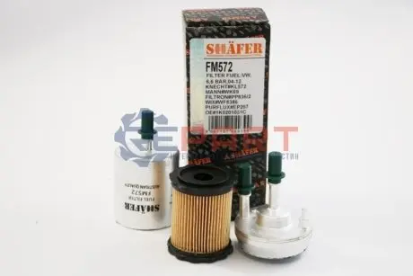 Фільтр паливний VW Golf V-VI, Fabia I-III, Octavia I-III, Superb, 1.0-3.2, 00- (з регулятором тиску SHAFER FM572 Купити в Україні