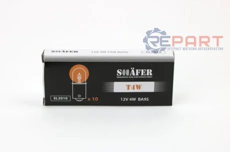 Лампа T4W 12V 4W BA9S SHAFER SL2010