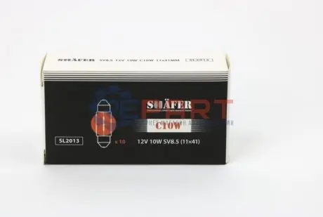 Лампа 12V C10W 10W SV8.5-8 (11x41) SHAFER SL2013