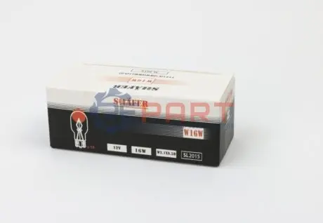 Фото 1 — Лампа W16W 12V 16W W2.1x9.5d SHAFER (SL2015) Фото Лампа W16W 12V 16W W2.1x9.5d SHAFER (SL2015) зображення 1