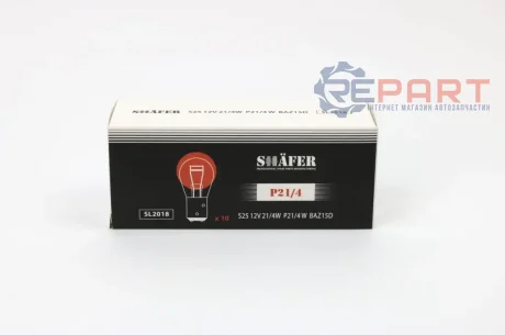 Лампа P21/4W 12V 21/4W BAZ15d SHAFER SL2018