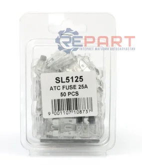 Запобіжник плоский прозорий 25A SHAFER SL5125
