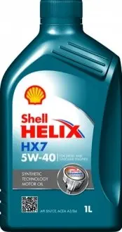 1л Helix HX7 5W-40 масло синт. API SN/CF, ACEA A3/B3, A3/B4, JASO SG+, MB Approval 229.3, VW 502.00/505.00, Renault: RN0700, RN0710 SHELL 550040330