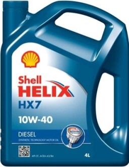 Масла моторные Helix Diesel HX7 SAE 10W-40 (Канистра 4л)) SHELL 550046310