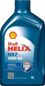 Масла моторные Helix Diesel HX7 SAE 10W-40 (Канистра 1л) SHELL 550046646