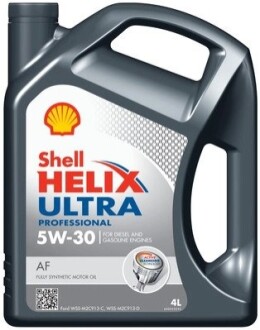 4л Helix Ultra Professional AF 5W-30 масло API SL, ACEA A5/В5 Ford WSS-M2C913-C/WSS-M2C913-D, Jaguar Land Rover STJLR.03.5003 SHELL 550046650 (фото 1)