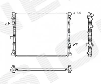 Радиатор FORD EDGE, 15 - 18 Signeda RA13554Q
