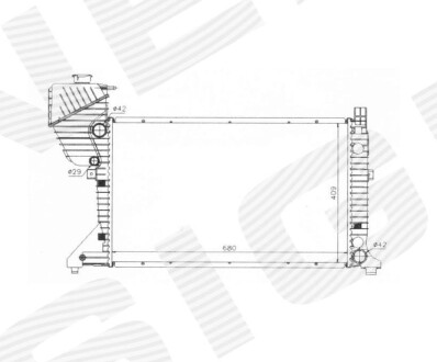 РАДІАТОР | MERCEDES BENZ SPRINTER, 02.95 - 02.00 Signeda RA62519A