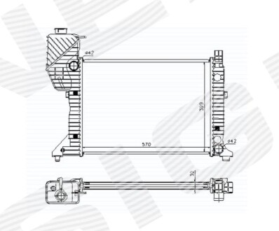 РАДІАТОР | MERCEDES BENZ SPRINTER, 02.95 - 02.00 Signeda RA62687