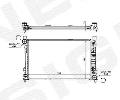 РАДІАТОР | MERCEDES BENZ (C-KL W203), 05.00 - 12.06 Signeda RA62786Q Купити в Україні