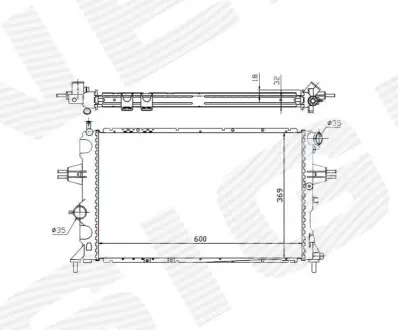 Фото РАДІАТОР | OPEL ZAFIRA (A), 99 - 05 Signeda (RA63006Q) зображення 1