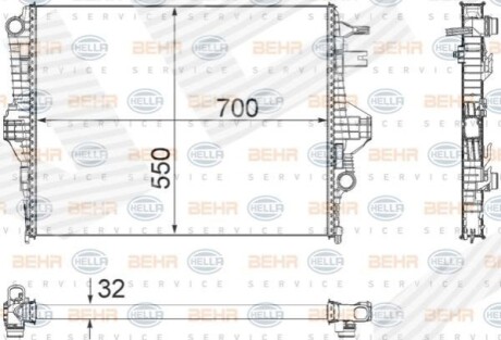 Радіатор охолодження двигуна Signeda RA65297Q (фото 1)