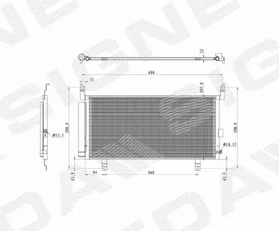 РАДІАТОР КОНДИЦІОНЕРА | SUBARU OUTBACK, 18 - 20 Signeda RC4454 Купити в Україні