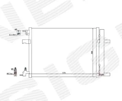 Фото 1 — Радіатор кондиціонера Signeda (RC940134) Фото Радіатор кондиціонера Signeda (RC940134) зображення 1