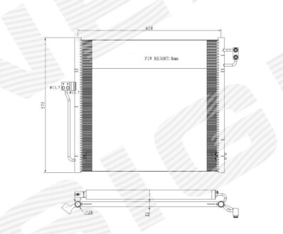 Радіатор кондиціонера Signeda RC940394