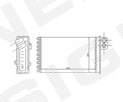 Радіатор пічки Signeda RP71152