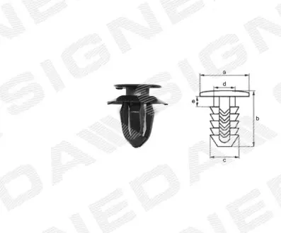 ПЛАСТМАСОВІ КРІПЛЕННЯ | MERCEDES BENZ (C-KL W203), 05.00 - 12.06 Signeda T70910 Купити в Україні
