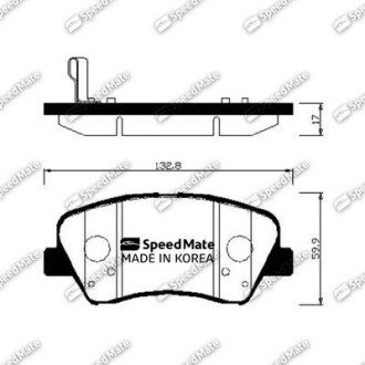 Гальмівні колодки SK SPEEDMATE SMBPH048