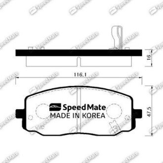 Гальмівні колодки SK SPEEDMATE SMBPK027