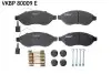 Фото Колодки гальмівні (передні) Citroen Jumper/Fiat Ducato/Peugeot Boxer 06- (Brembo)/(з датчиком) SKF (VKBP80009E) зображення 1