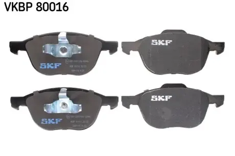 Комплект гальмівних колодок (передніх) Ford Focus II-III/Kuga/Connect/Mazda 3/5/Volvo C30/C70/S40 03 SKF VKBP80016 Купити в Україні