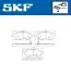 Фото Тормозные колодки (передние) Ford Fiesta VI 08-/Mazda 2 07-15/Subaru Justy 07- SKF (VKBP80096A) изображение 2