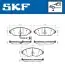 Фото Колодки гальмівні (передні) Audi Q3 18-/A3/Skoda Octavia/VW Passat B6-B8/Golf/Tiguan 12- (+датчик) SKF (VKBP80179E) зображення 2