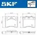 Колодки гальмівні (передні) VW T4 1.9-2.5D 90-95 R15 SKF (VKBP80536) зображення 2