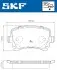 Фото Комплект гальмівних колодок (задніх) Audi A3/A4/A6/TT/Skoda Octavia/SuperB/VW Caddy/Golf/Passat B6/Touran 03 SKF (VKBP90014) зображення 2
