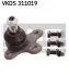 Опора кульова (передня/L) VW Polo (6N1), 10/94 - 10/99 SKF (VKDS 311019) зображення 1