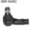 Фото Наконечник тяги рульової (L) Audi A3 96-03/Skoda Octavia 96-10/VW Golf IV 97-05 (L=74mm) SKF (VKDY311011) зображення 1
