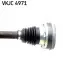Приводний вал передн Лів 499мм AUDI A1 SEAT IBIZA IV, IBIZA IV SC, IBIZA IV ST SKODA FABIA III, RAPID VW POLO V 1.2/1.4/1.6 03.08-12.22 SKF (VKJC4971) зображення 3