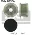 Фото Шків генератора CITROEN BERLINGO, BERLINGO MULTISPACE, C2, C2 ENTERPRISE, C3 I, C3 II, C3 PICASSO, C3 PLURIEL, C4, C4 GRAND PICASSO I, C4 I, C4 II, C4 PICASSO I, C5 I, C5 II 1.4-2.2D 09.96 SKF (VKM03306) зображення 1